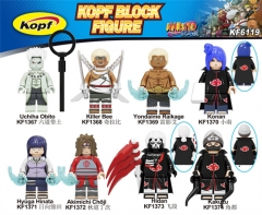 8 Styles Naruto Anime Cartoon Model Miniature Building Blocks Collection 4.5CM #KF6119