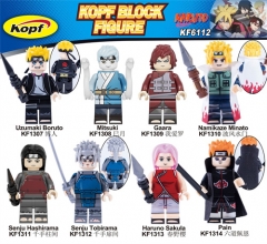 8 Styles Naruto Anime Cartoon Model Miniature Building Blocks Collection 4.5CM #KF6112