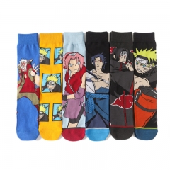 6 Styles Naruto Unisex Anime Long Socks