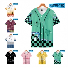 2021新款 之刃 数码印花3D数码印花薄款短袖棒球服夏季一件批发