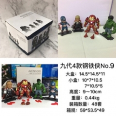 Iron Man 9 Generation Anime PVCFigure（4pcs/set）