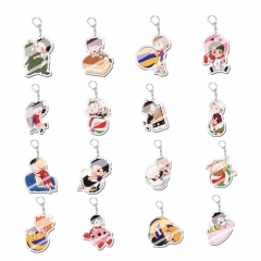 16 Styles Haikyuu Cartoon Pendant Anime Acrylic Keychain