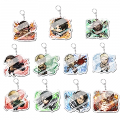 11 Styles Attack on Titan/Shingeki No Kyojin Cartoon Pendant Anime Acrylic Keychain