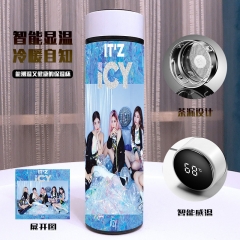 韩国少女组合 ITZY ICY 动漫游戏全彩真空双层 智能保温杯 500ML（带电）