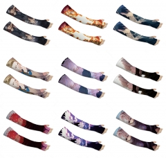 27 Styles Jujutsu Kaisen Sun UV Protection Hand Protector Cover Arm Sleeves Ice Silk Sunscreen Sleeves
