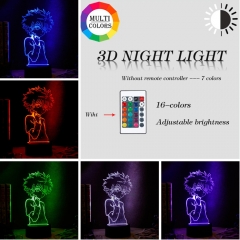 七彩3d台灯猎人新奇特蓝牙音响led创意卧室床头睡眠usb礼品小夜灯