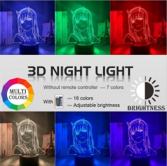3d小夜灯亲爱的弗兰克斯七彩遥控触摸usb新奇特创意立体led小台灯