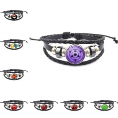 12 Styles Naruto Leather Anime Bracelet