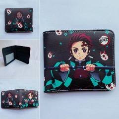 4 Styles Demon Slayer: Kimetsu no Yaiba Colorful Coin Purse Bifold PU Anime Short Wallet