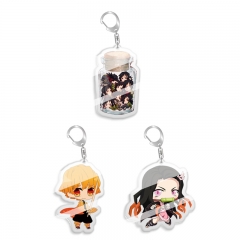3 Styles Demon Slayer: Kimetsu no Yaiba Cartoon Pendant Anime Acrylic Keychain