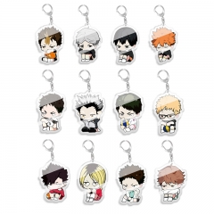 12 Styles Haikyuu Cartoon Pendant Anime Acrylic Keychain