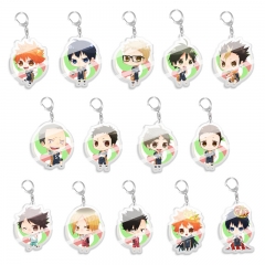 14 Styles Haikyuu Cartoon Pendant Anime Acrylic Keychain