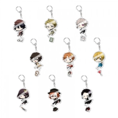 9 Styles Bungo Stray Dogs Cartoon Pendant Anime Acrylic Keychain