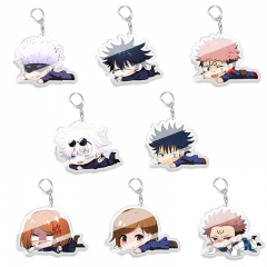 8 Styles Jujutsu Kaisen Cartoon Pendant Anime Acrylic Keychain