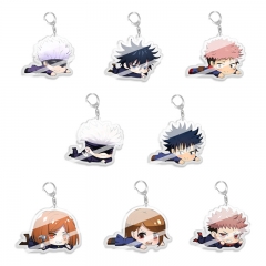 8 Styles Jujutsu Kaisen Cartoon Pendant Anime Acrylic Keychain