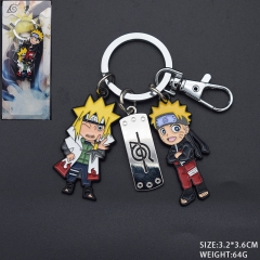 4 Styles Naruto Anime Cartoon Metal Alloy Cartoon Keychain