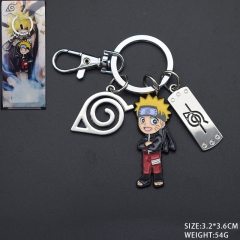 2 Styles Naruto Anime Cartoon Metal Alloy Cartoon Keychain