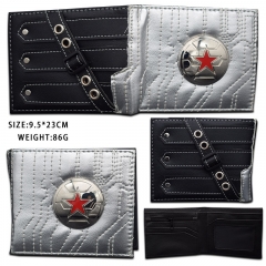 Winter Soldier Cartoon Coin Purse PU Leather Bifold Anime Short Wallet