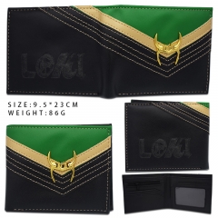 Loki Cartoon Coin Purse PU Leather Bifold Anime Short Wallet