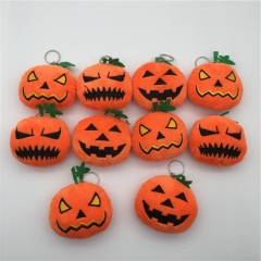 8CM Funny pumpkin Cartoon Japanese Anime Plush Toy Pendant 10pcs/set