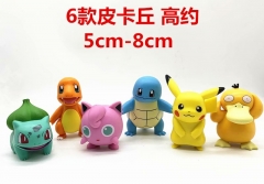 6PCS/SET 5CM Pokemon Cartoon Anime PVC Figure