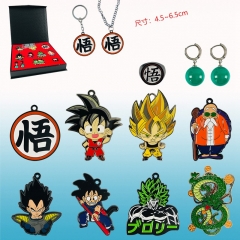 Dragon Ball Z Cartoon Cute Pattern Alloy Necklace and Earring Set (10pcs/set)