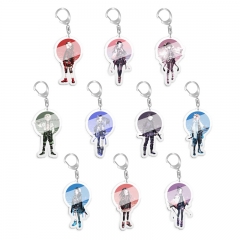 10 Styles Demon Slayer: Kimetsu no Yaiba Cartoon Pendant Anime Acrylic Keychain