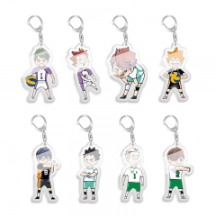 8 Styles Haikyuu Cartoon Pendant Anime Acrylic Keychain