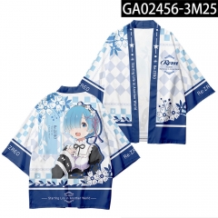 5 Styles Re:Life in a Different World from Zero/Re: Zero Kara Hajimeru Isekai Seikatsu Cosplay 3D Digital Print Anime Kimono
