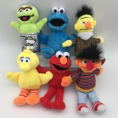Sesame Street Cute Cartoon Anime Plush Toy Doll (6 PCS/SET)