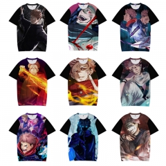 35 Styles Jujutsu Kaisen Neck Short Sleeve Fashion Comfortable Anime T Shirt