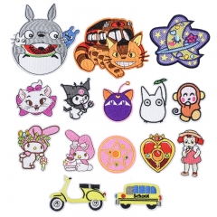 15 Styles My Neighbor Totoro Mymelody Kuromi Decorative Cute Pattern Anime Cloth Patch