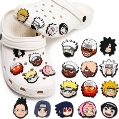 Naruto Fits for DIY Clog Sandals Decoration PVC Cartoons Shoe Charms Different Shoes Buckle Accessories (14pcs/set)