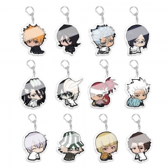 12 Styles Bleach Cartoon Character Collection Anime Acrylic Keychain