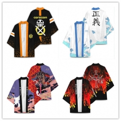 海贼王系列新款披风3d数码印花动漫周边和服外套浴袍二次元睡衣男