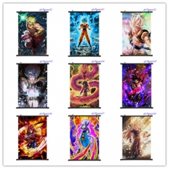 30 Styles 2 Designs DRAGON BALL Cartoon Wallscrolls Waterproof Anime Wall Scroll