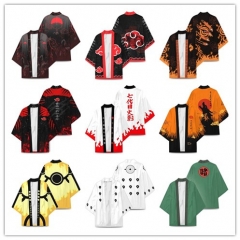 11 Styles Naruto Manga Cosplay 3D Printing Haori Anime Kimono Cloak