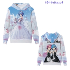 5 Styles For Adult and Children Re: Zero Kara Hajimeru Isekai Seikatsu Cartoon Polyester 3D Cosplay Anime Hoodies