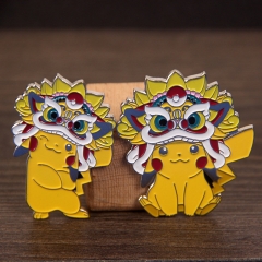 2 Styles Pokemon Cosplay Cartoon Decorative Clothes Badge Anime Alloy Brooches Pin