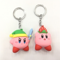 3 Styles Kirby Character Cartoon Model Anime PVC Figure Keychain
