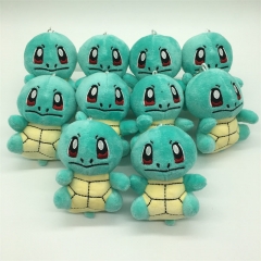 10pcs/set Pokemon Squirtle Anime Plush Toy Keychain 10cm