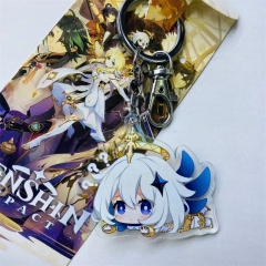7 Styles Genshin Impact Cosplay Cartoon Character Pendant Anime Acrylic Keychain