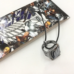 Attack on Titan/Shingeki No Kyojin Cosplay Cartoon Character Anime Alloy Ring Necklace