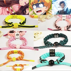 18 Styles Demon Slayer: Kimetsu no Yaiba Character Accesorios Hand Made Anime Bracelet