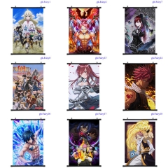 18 Styles Fairy tail Cartoon Wallscrolls Waterproof Anime Wall Scroll