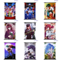 15 Styles YuYu Hakusho Cartoon Wallscrolls Waterproof Anime Wall Scroll