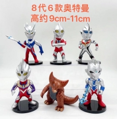 8代6款奥特曼公仔高约9-11厘米