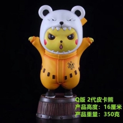 海贼王 宠物小精灵 皮卡丘 COS Q版2代皮卡熊 盒装手办 高16CM