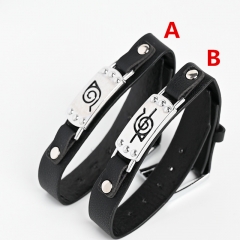 2 Styles Naruto PU Bangle Anime Bracelet
