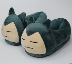 28CM Pokemon Snorlax Cartoon Indoors Warm Soft Anime Plush Slipper